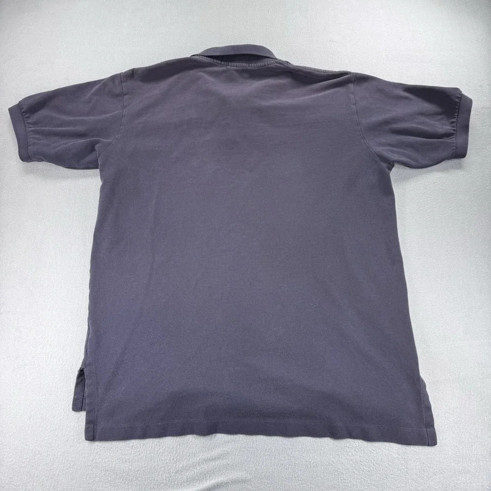 Men's Faded Navy Blue Polo Ralph Lauren Polo Shirt-Size L Red Pony Short Sleeve